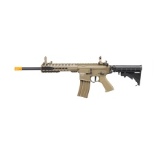 Lancer Tactical Full Metal Legion HPA KeyMod M4 Carbine Airsoft Rifle w/ External Tank (Color: Tan)