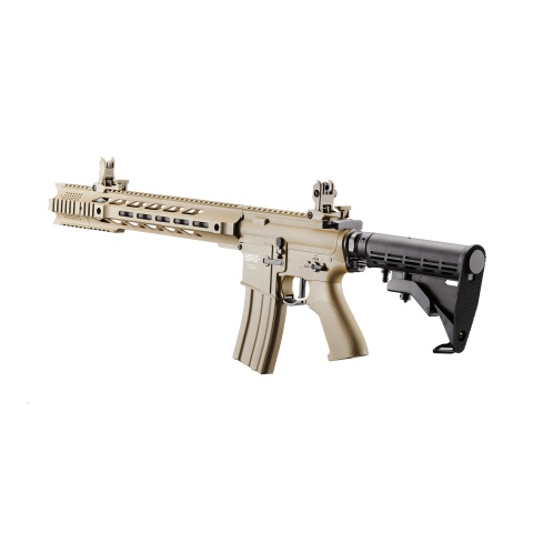 Lancer Tactical Full Metal Legion HPA M4 SPR Interceptor Airsoft Rifle w/ External Tank (Color: Tan)