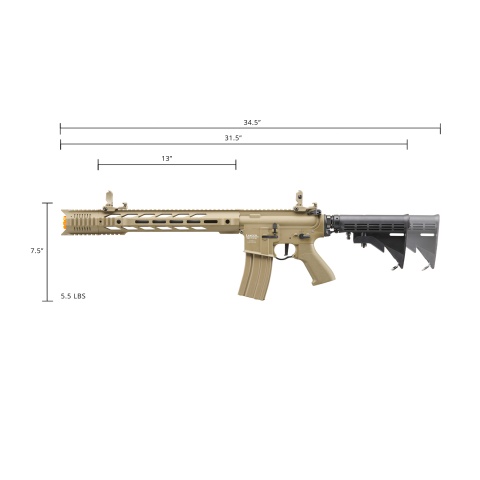 Lancer Tactical Full Metal Legion HPA M4 SPR Interceptor Airsoft Rifle w/ External Tank (Color: Tan)