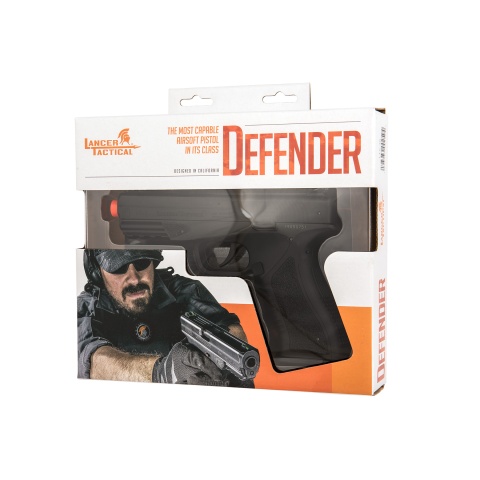 Lancer Tactical Defender LTX-3 CO2 Half-Blowback Airsoft Pistol - BLACK