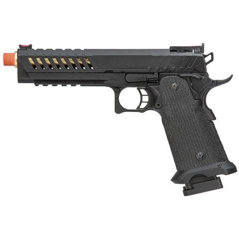 Lancer Tactical Knightshade Gold Barrel Hi-Capa Gas Blowback Airsoft Pistol (Color: Black & Gold)
