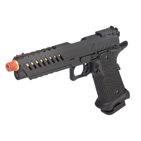 Lancer Tactical Knightshade Gold Barrel Hi-Capa Gas Blowback Airsoft Pistol (Color: Black & Gold)