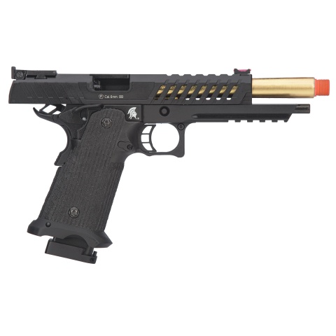 Lancer Tactical Knightshade Gold Barrel Hi-Capa Gas Blowback Airsoft Pistol (Color: Black & Gold)