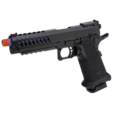 Lancer Tactical Knightshade Hi-Capa Gas Blowback Airsoft Pistol (Color: Black & Blue)