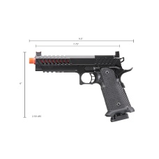 Lancer Tactical Knightshade Hi-Capa Gas Blowback Airsoft Pistol w/ Red Dot Mount (Color: Red)