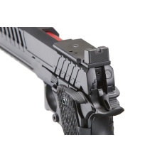 Lancer Tactical Knightshade Hi-Capa Gas Blowback Airsoft Pistol w/ Red Dot Mount (Color: Red)