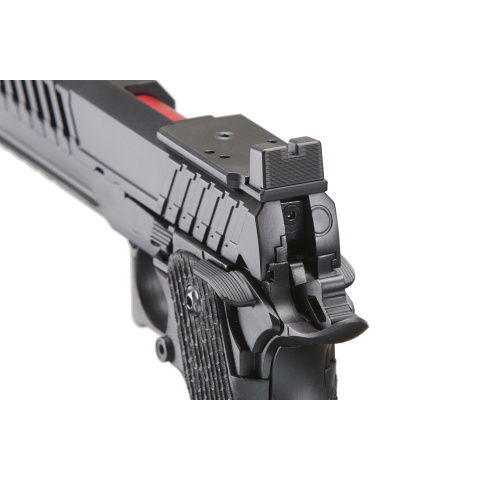 Lancer Tactical Knightshade Hi-Capa Gas Blowback Airsoft Pistol w/ Red Dot Mount (Color: Red)