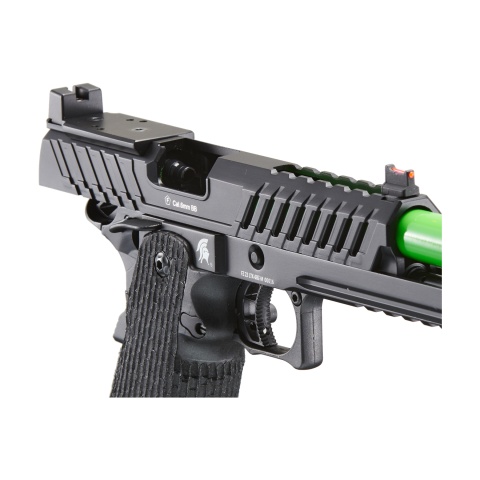 Lancer Tactical Knightshade Hi-Capa Gas Blowback Airsoft Pistol w/ Red Dot Mount (Color: Green)