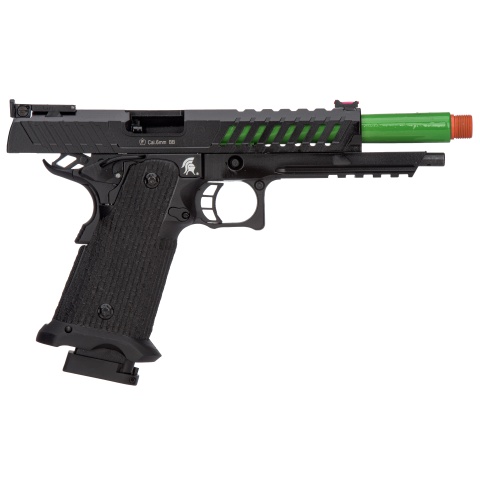 Lancer Tactical Knightshade Hi-Capa Gas Blowback Airsoft Pistol (Color: Black & Green)