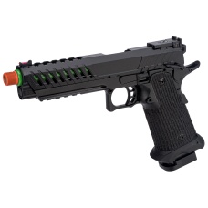 Lancer Tactical Knightshade Hi-Capa Gas Blowback Airsoft Pistol (Color: Black & Green)