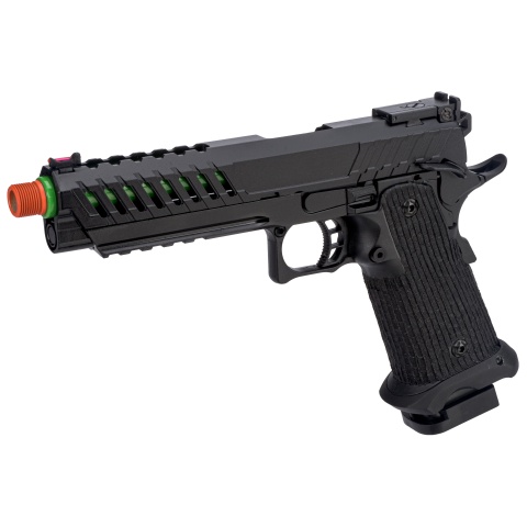 Lancer Tactical Knightshade Hi-Capa Gas Blowback Airsoft Pistol (Color: Black & Green)