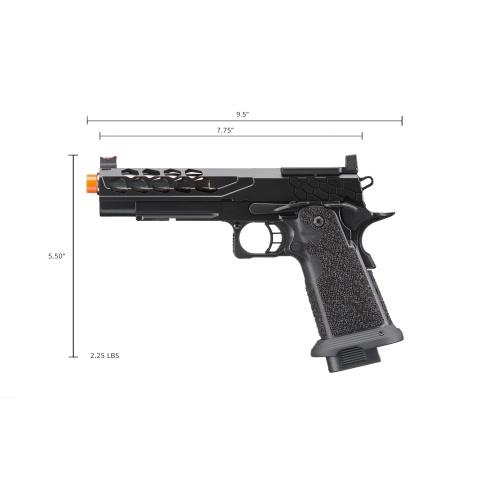Lancer Tactical Stryk Hi-Capa 5.1 Gas Blowback Airsoft Pistol w/ Red Dot Mount (Color: Black)