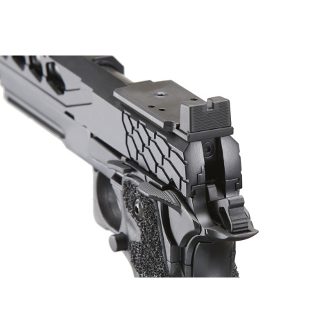 Lancer Tactical Stryk Hi-Capa 5.1 Gas Blowback Airsoft Pistol w/ Red Dot Mount (Color: Black)