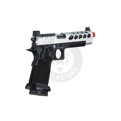 Lancer Tactical Stryk Hi-Capa 5.1 Gas Blowback Airsoft Pistol w/ Red Dot Mount (Color: Black & Silver)