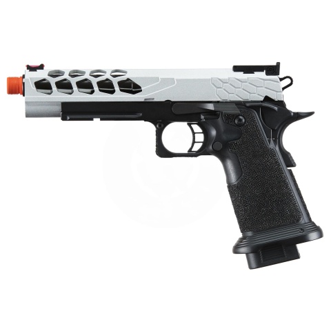 Lancer Tactical Stryk Hi-Capa 5.1 Gas Blowback Airsoft Pistol (Color: Black & Silver)