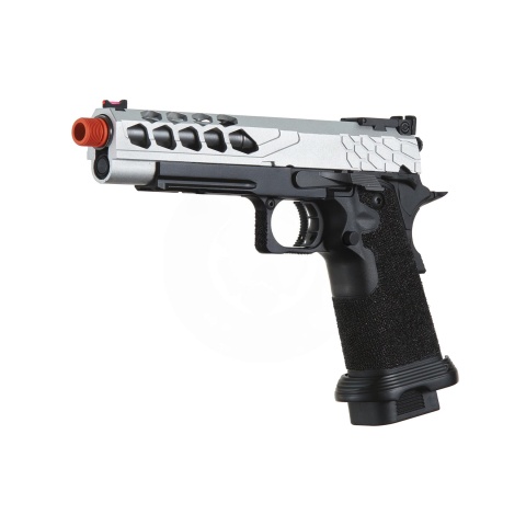 Lancer Tactical Stryk Hi-Capa 5.1 Gas Blowback Airsoft Pistol (Color: Black & Silver)