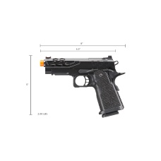 Lancer Tactical Stryk Hi-Capa 4.3 Gas Blowback Airsoft Pistol (Color: Black)