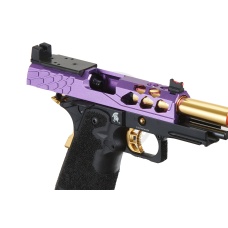 Lancer Tactical Stryk Hi-Capa 4.3 Gas Blowback Airsoft Pistol w/ Red Dot Mount (Color: Black, Purple, & Gold)