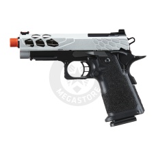 Lancer Tactical Stryk Hi-Capa 4.3 Gas Blowback Airsoft Pistol (Color: Black & Silver)