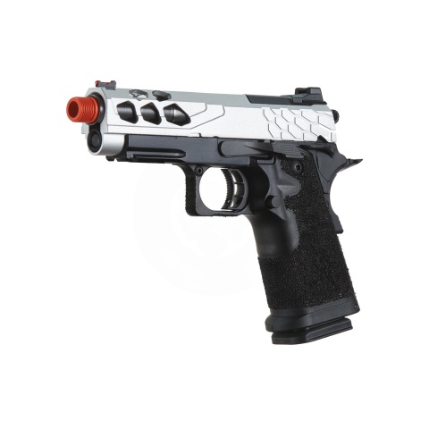 Lancer Tactical Stryk Hi-Capa 4.3 Gas Blowback Airsoft Pistol (Color: Black & Silver)