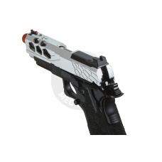 Lancer Tactical Stryk Hi-Capa 4.3 Gas Blowback Airsoft Pistol (Color: Black & Silver)