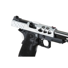 Lancer Tactical Stryk Hi-Capa 4.3 Gas Blowback Airsoft Pistol (Color: Black & Silver)