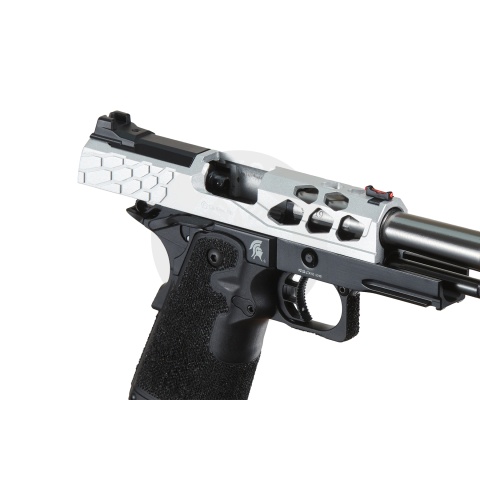 Lancer Tactical Stryk Hi-Capa 4.3 Gas Blowback Airsoft Pistol (Color: Black & Silver)