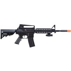 UK Arms M-16A Spring Powered Rifle with 2 Magazines and 2 Stocks (Color: Black)