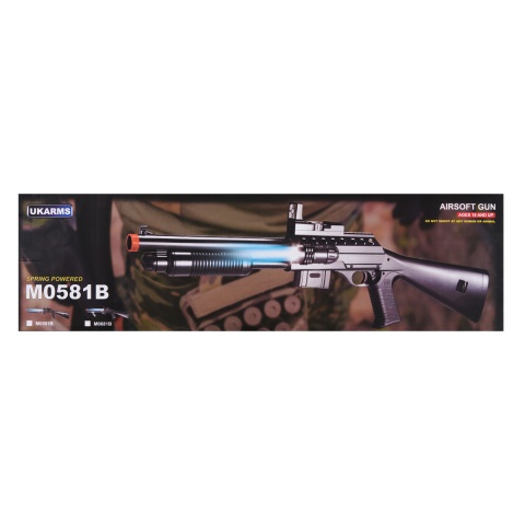 UK Arms Pump Action Shotgun w/ Scope and Light (Color: Black)