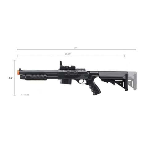 UK Arms M0581D Pump Action Shotgun w/ Scope and Light (Color: Black)
