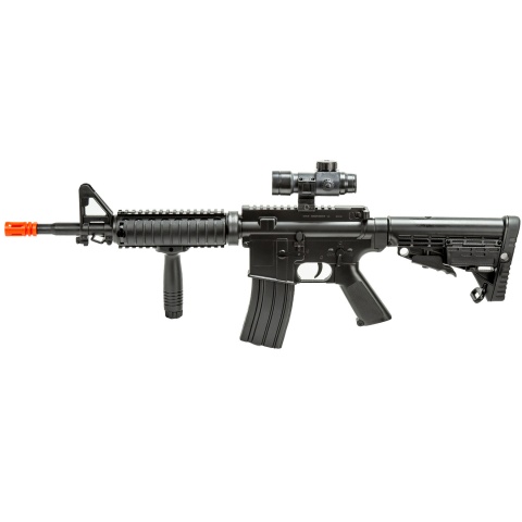 Well Fire Spring Powered Tactical M16A1 w/ Foregrip and Scope (Color: Black)