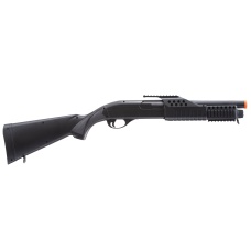 AGM Short Barrel Shell-Fed Pump Action Spring Shotgun (Color: Black)