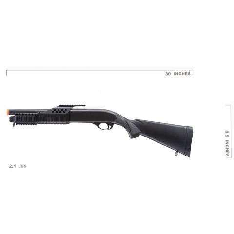 AGM Short Barrel Shell-Fed Pump Action Spring Shotgun (Color: Black)