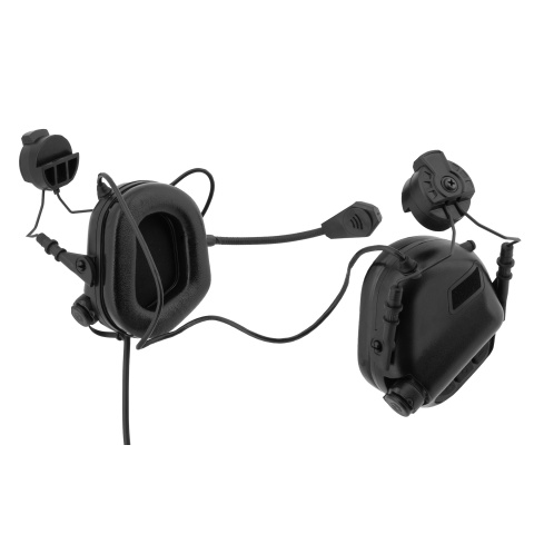 Earmor Tactical Headset M32H Mod 3 with Helmet Adapter (Color: Black)