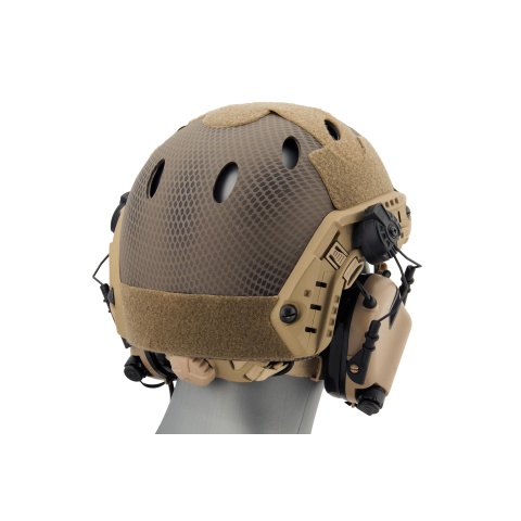 Earmor M32H MOD3 Tactical Communication Hearing Protector for Fast Helmet (Color: Tan)