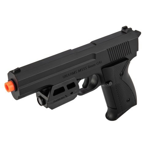 UK Arms M555AF Spring Airsoft Pistol w/ Laser and Flashlight