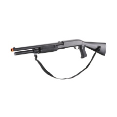 Double Eagle 380 FPS M3 Multi-Shot Triple Burst Airsoft Pump-Action Shotgun
