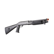 Double Eagle M56A Tri-Shot Airsoft Spring Shotgun w/ Full Stock (Color: Black)