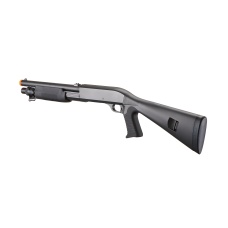 Double Eagle M56A Tri-Shot Airsoft Spring Shotgun w/ Full Stock (Color: Black)