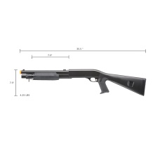 Double Eagle M56A Tri-Shot Airsoft Spring Shotgun w/ Full Stock (Color: Black)