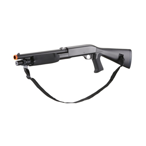 Double Eagle M56A Tri-Shot Airsoft Spring Shotgun w/ Full Stock (Color: Black)