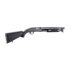 Double Eagle M58A Full Metal Pump Action Airsoft Spring Shotgun w/ Full Stock (Color: Black)