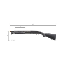 Double Eagle M58A Full Metal Pump Action Airsoft Spring Shotgun w/ Full Stock (Color: Black)