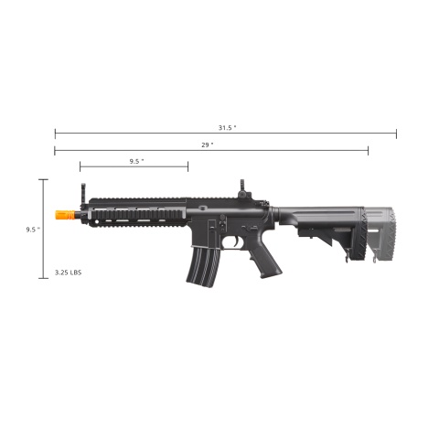 Double Eagle MK416 AEG Tactical RIS w/ Adjustable Stock - BLACK