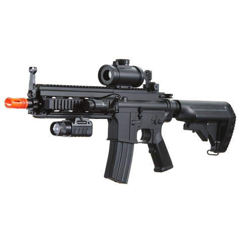 Double Eagle M804A2 LPEG Airsoft Gun w/ Red Dot Sight - BLACK