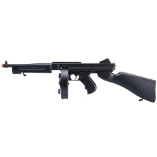 Double Eagle M1A1 Airsoft AEG Tommy Submachine Gun - BLACK