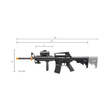 DE M4 RIS TacSpec Electric AEG Rifle w/ Flashlight and Red Dot Scope