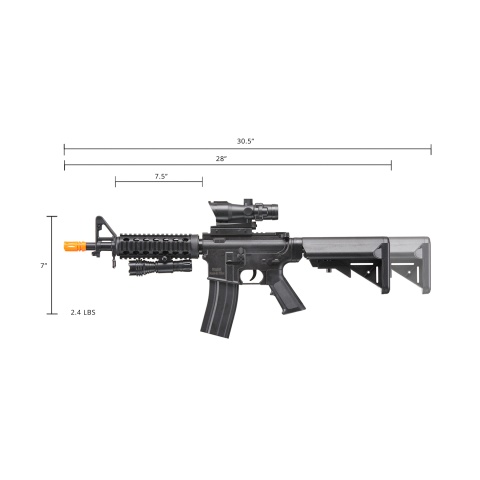 UK Arms Heavy Version M4 Airsoft Spring Rifle w/ Flashlight and Red Dot Sight (Color: Black)