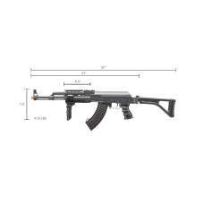 DE AK47 RIS Fully Automatic Electric AEG Rifle w/ Side Folding Stock