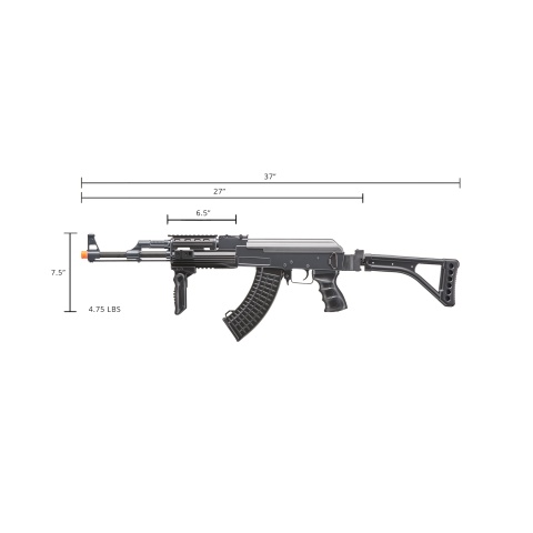 DE AK47 RIS Fully Automatic Electric AEG Rifle w/ Side Folding Stock